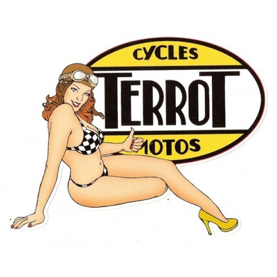 TERROT right pin up right vinyl sticker laminated