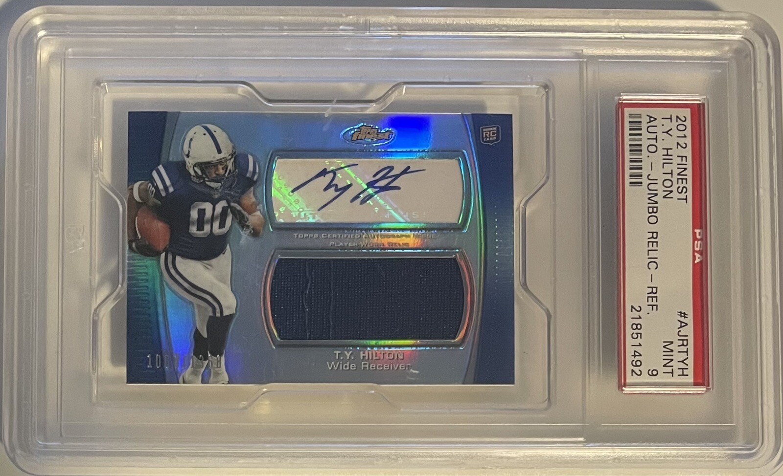 TY Hilton Finest Autograph Jumbo Relic #AJRTYH Refractor