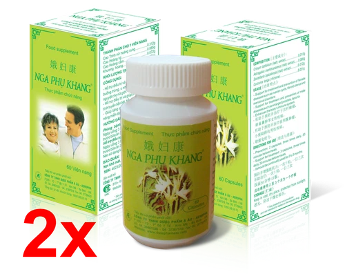 2 Boxes x 60 Capsules Nga Phu Khang For Healthy Ovary & Prostate - Best Product