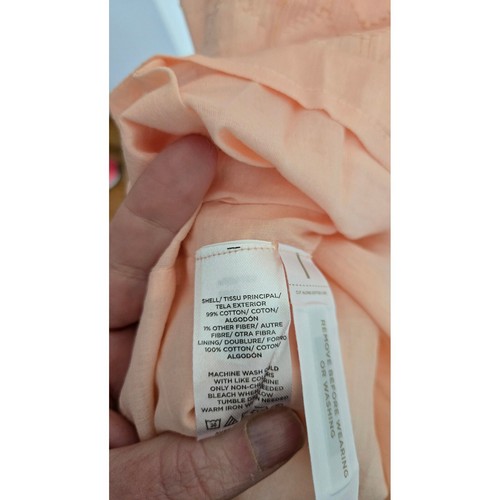 LOFT Ruffle Tiered Sleeveless Casual Summer Peach Dress Size L NWT retail $89 - Picture 5 of 7