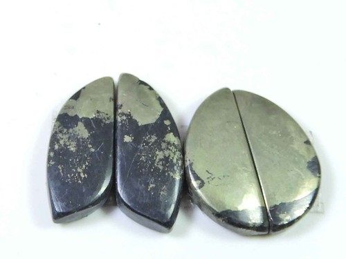 Natürlicher Appach Gold Pyrit 2 passende Paar ausgefallene Cabochon Edelstein... - Bild 2 von 9