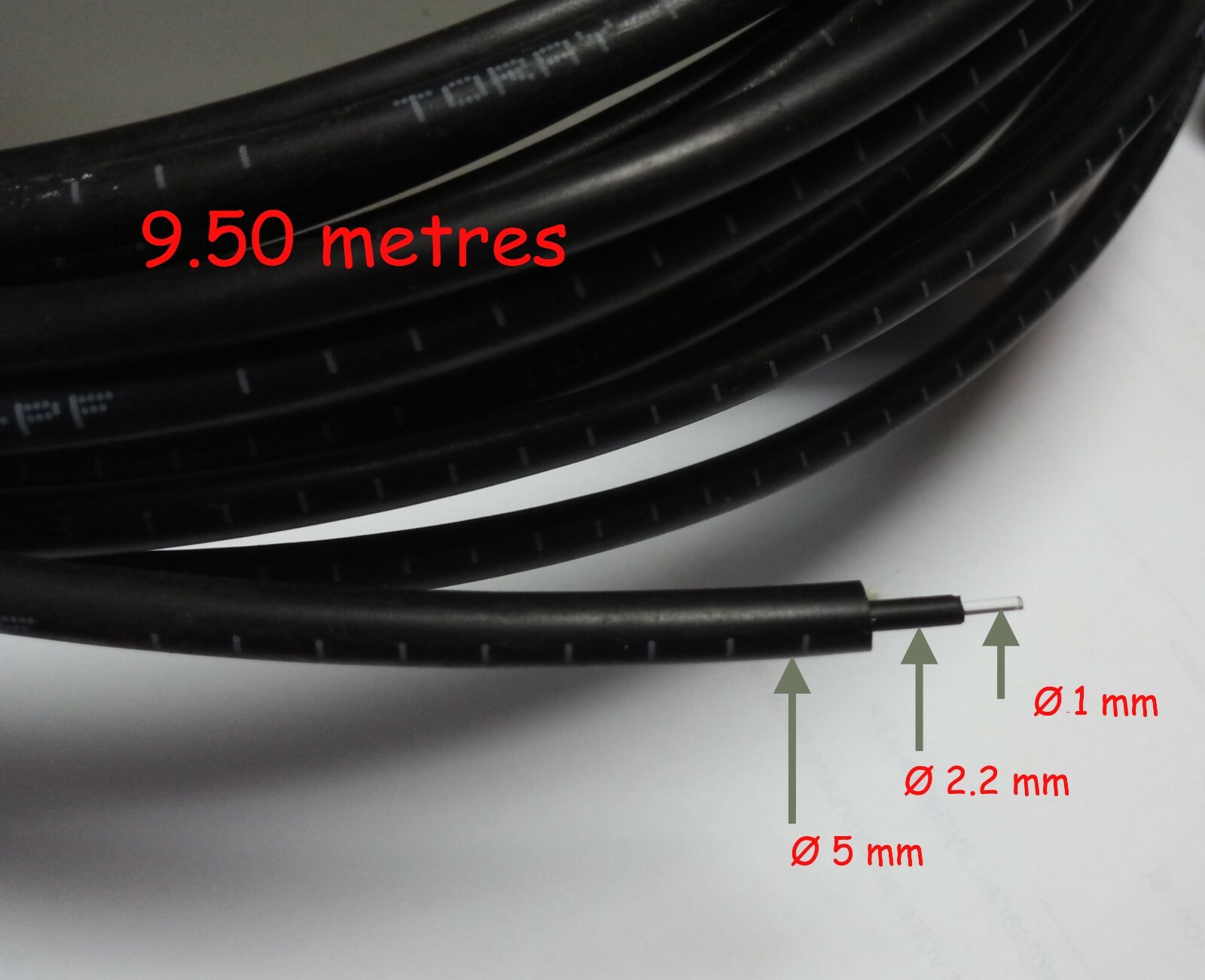 Fibre optique plastique souple haute diffusion 9.5m pour ciel étoilé