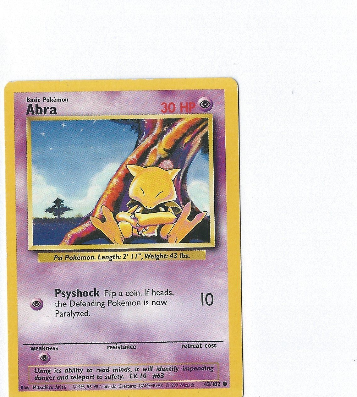 1999 Abra Pokemon Card | eBay