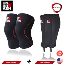 Knee Sleeves + Shin sleeves COMBO - Crossfit Weightlifting 7mm- Unbrokenshop