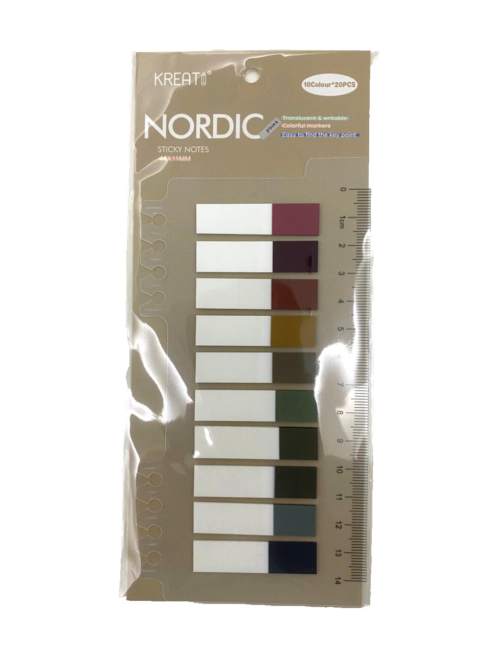 Index Tabs with Ruler, With Sticky Tab, Note Page Marker, Writable