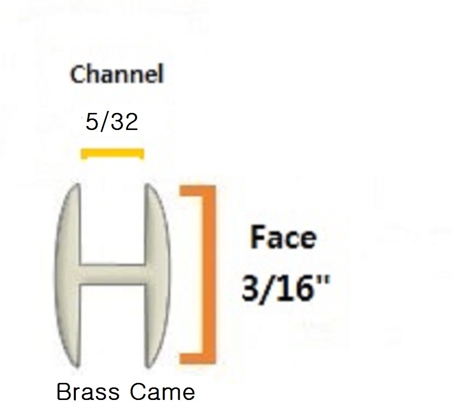 3/16 Round H BRASS Came (12 feet) Stained Glass Supplies (5/32 channel