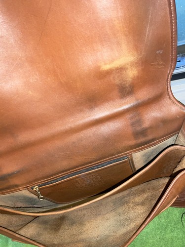 borsa a tracolla valigetta vintage coach pelle marrone viaggio 323 15” X 11” - Foto 10 di 12