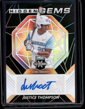 2021 Panini Elite Extra Edition Justice Thompson Auto Hidden Gems Reds