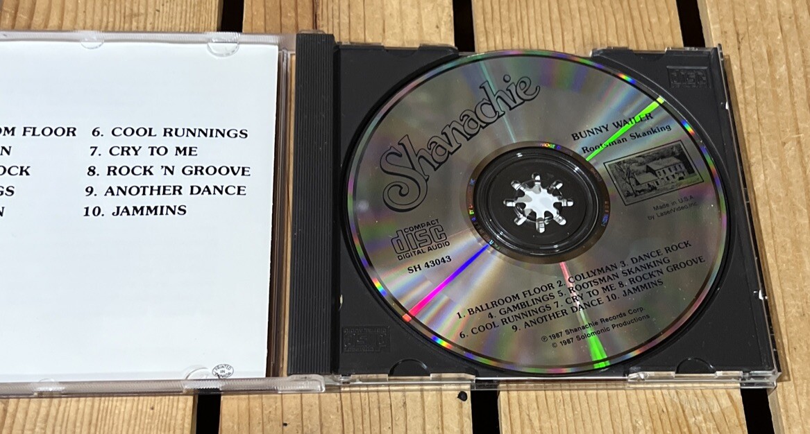 Rootsman Skanking Bunny Wailer 1987 Shanachie Records CD RARE OOP