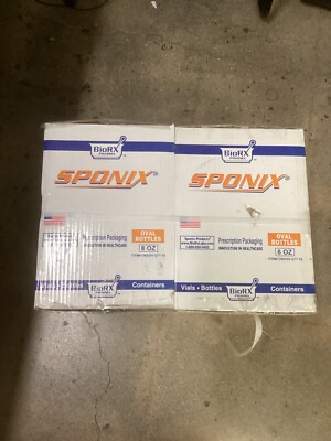 Bundle of Sponix Biorx Pharma  Pharmacy Oval Bottles with Snap Cap 8 Oz