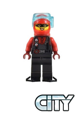 Lego Minifigure Crook Male with Red Fringed Shirt with Strap 60170
