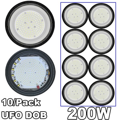 10Pack 200W led ufo shop light Factory Warehouse Commercial Light Fixtures 6500K