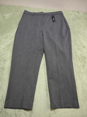 Express Editor Super High Rise Gray  Straight Leg Pants Sz-14S NWT