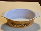 Vintage Pyrex Old Orchard 1 1/2 Quart Oval Casserole Dish No Lid Made in USA