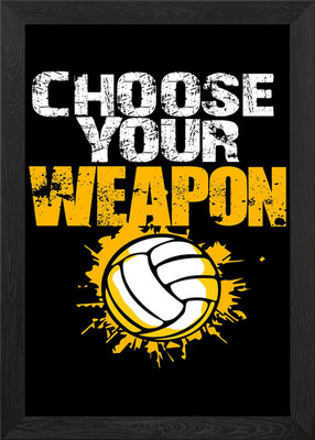 Volleyball Waffe Ball gerahmtes Wandbild Poster Leinwanddruck Bild