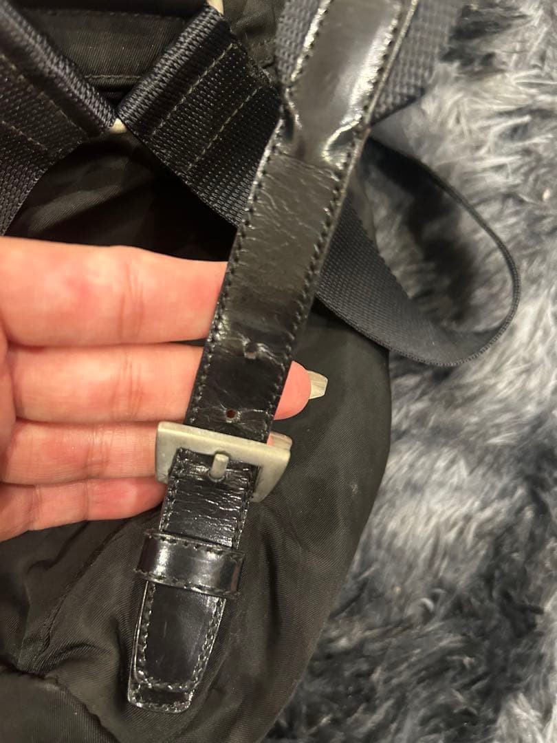 PRADA Black Nylon Drawstring Backpack Mini Size S… - image 7