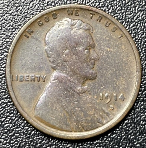 1914-D Lincoln Wheat Cent 1c VG Very Good Key Date Penny