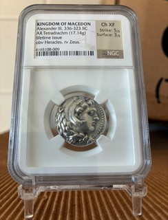 Alexander the Great AR Tetradrachm Greek Coin 336 323BC NGC (LIFETIME ISSUE)