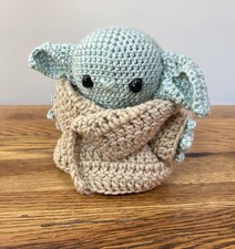 Crochet Baby Yoda Inspired Star Wars Hand Crafted Plush Stocking Stuffer 5.5  