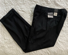 NWT J. Ferrar Men's Pleated Dress Pant, 34 x 32, Black