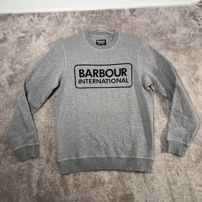 Barbour International Large Logo Sweatshirt Grey Men s Size Small