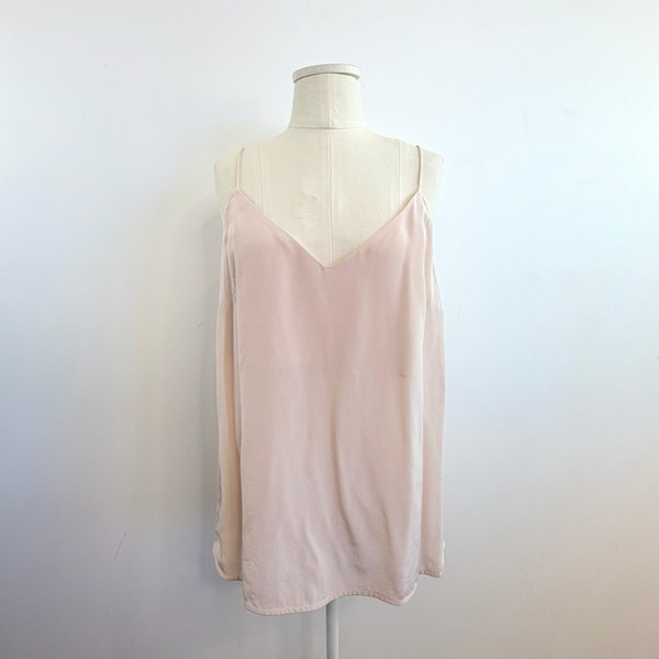 Zimmermann Size 1 (10 Aus 6 US) Pale Peach Blush Silk Camisole Singlet Top