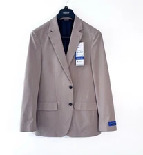 Haggar Smart Wash Comfort Tech Slim-Fit Tan Suit Sport Coat Jacket Men’s 40L NWT