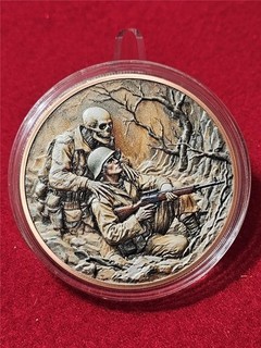 Colorized 5oz .999 Copper Round in Holder WARMONGER TOROMINT #T4704