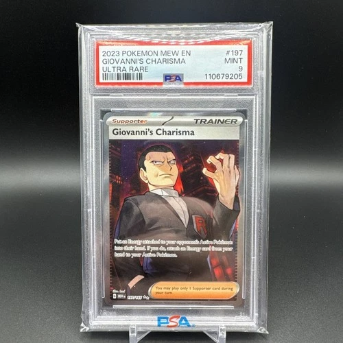 Pokémon 151 Giovanni’s Charisma SR 197/165 PSA 9