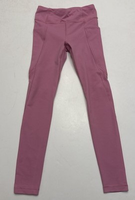 ATHLETA GIRL High Rise Stash Your Treasures Tight Size S (7) KIDS Pink Pockets