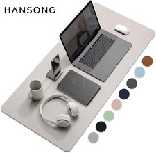 31.5" x 15.7" Computer Desk Pad, Office Desk Mat PU Leather Mouse Pad Waterproof