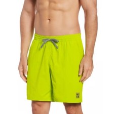 NIKE Solid Icon Volley 7" Swim Shorts Essentials Men's Large Green Trunks Lined