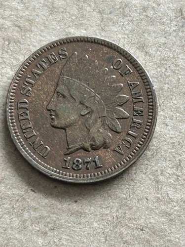 1871 indian head penny VF+