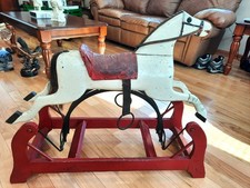 Antique Late 1800s Or Early 1900  s Glide Rocking Horse by Whitney Reed - RARE 