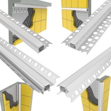 LED Aluprofil Trockenbau Leiste Rigips UNTERPUTZ f&uuml;r Led Streifen 1m | 2m Profil