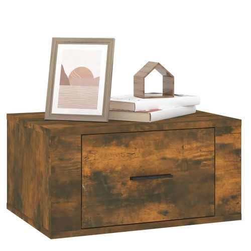 2x Wall Floating Wooden Bedside Tables Drawers Storage Side Cabinets Nightstand - Picture 3 of 11