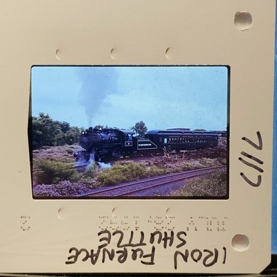 Vintage 35mm Color Slide Steam Locomotive Train Central Railroad NJ Iron Furnace
