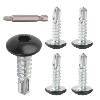 Enclosed Trailer Screws Self Tapping Black - 100 Pack#10 X 3/4 Inch Self Drillin