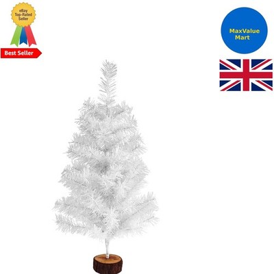 Künstlicher Weihnachtsbaum 2 Fuß mit Holzsockel - leicht und stilvoll