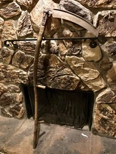 Grim Reaper!  Farm Tool  Vintage Antique Scythe  Sickle with s numbers 