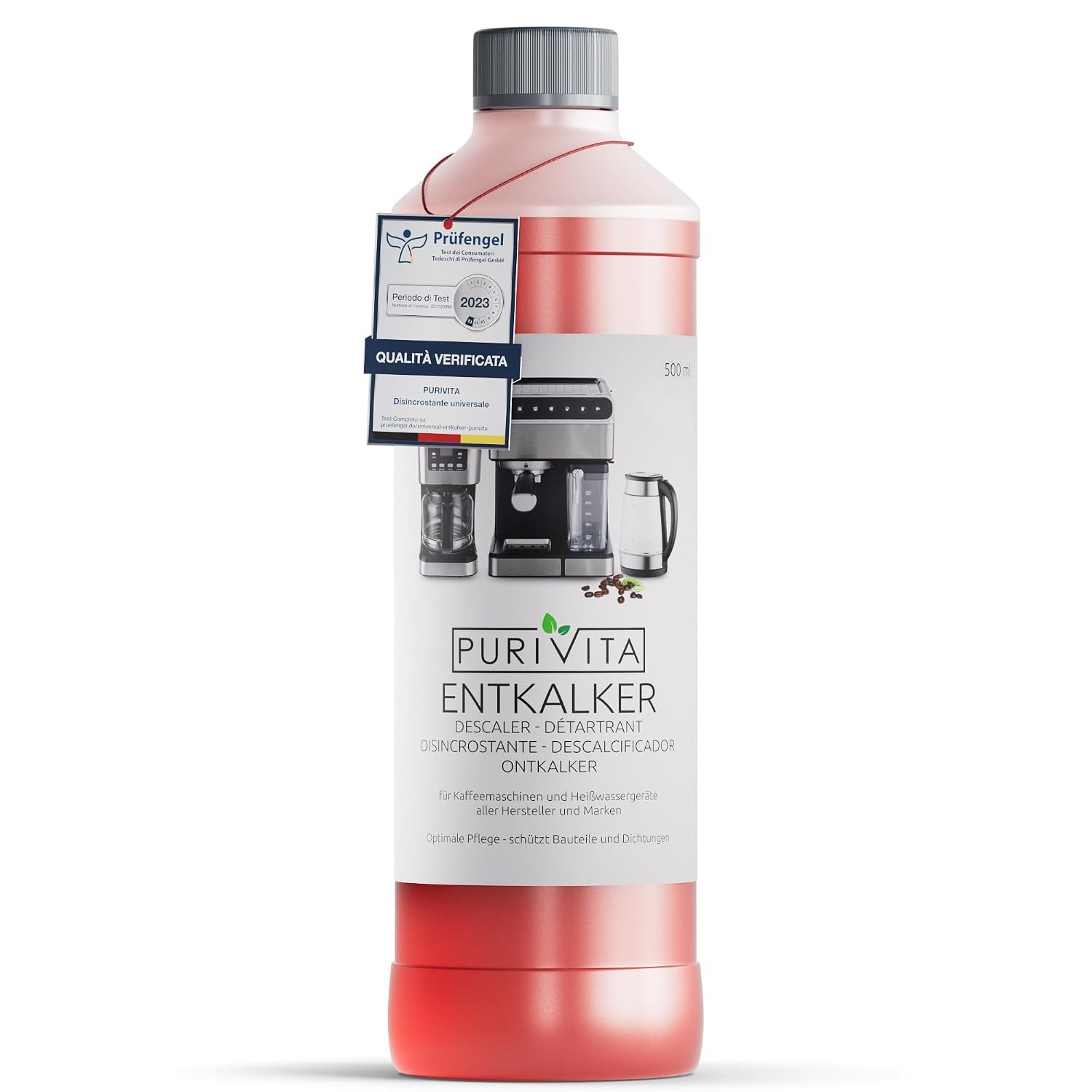 PURIVITA® Decalcificante Universale Macchina Caffè e Bollitore, 500ml