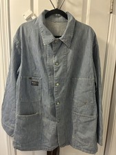 Vintage Oshkosh B  Gosh Union made Railroad Denim Chore Jacket. Made In USA XXL