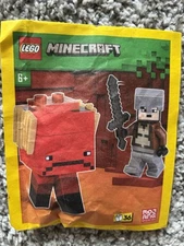 Lego Minecraft Nether Hero and Strider paper bag