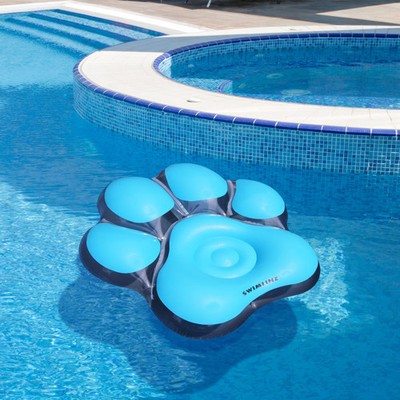 Swimline Blue 61'' Pawprint Single Person Inflatable Pool Float