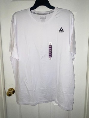 REEBOK Mens Classic Core WHITE SS T-Shirt NEW Size 2XL