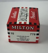 10 Pc Milton 778BK A-Style Air Hose Couplers 1/4” Female NPT Black thumbnail 4