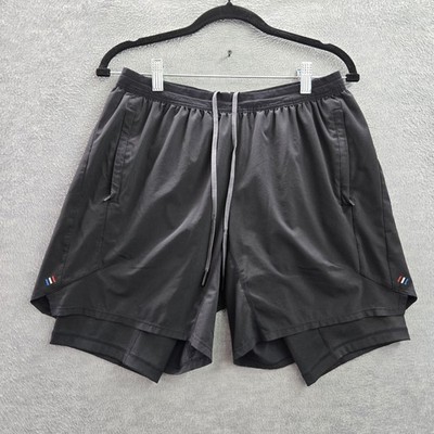 Fourlaps Men Activewear Shorts M Black RE-UP Logo 7'' Inseam