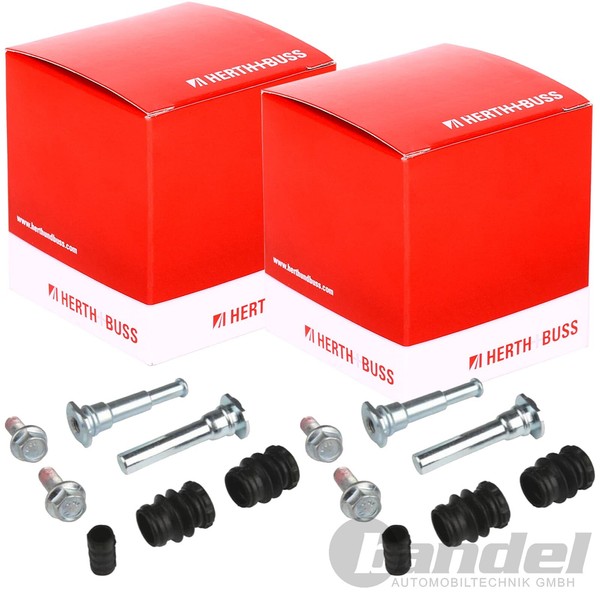 2X Herth+Buss FÜHrungshÜLsen Satz Bremssattel Hinten Vorne Passend FüR Honda LEG-image