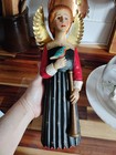 Gorgeous Vintage Leo R Smith Folk Art Angel Blue Bird & Horn Numbered 13” MCF — photo 7