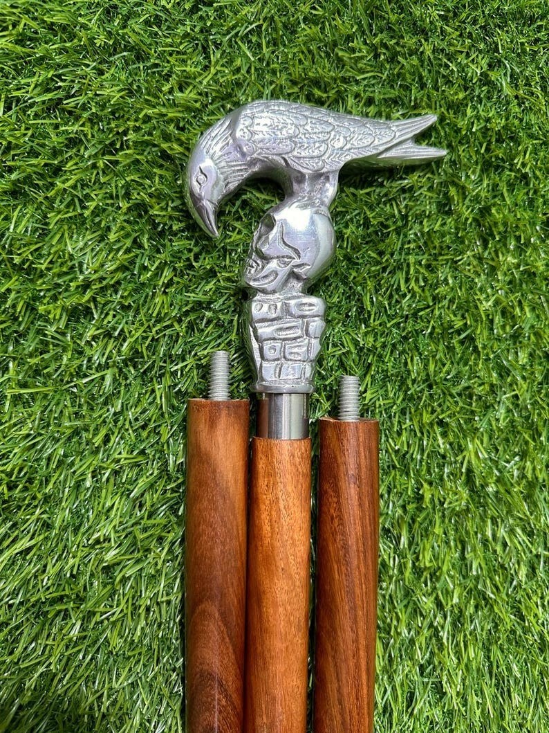 Solid Brass Eagle Head Handle 3 Fold Beautiful Wo… - image 5